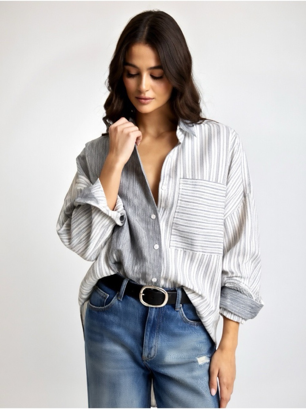 Urban Outfitters Oversized Striped Button-Down